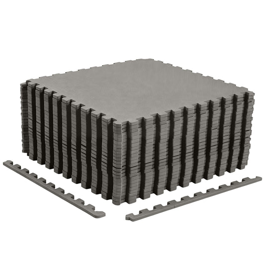 24 Pack Non-Slip Protective Interlocking EVA Foam Floor Tiles-Grey, Gray Decorative Fencing & Flooring Gray at Gallery Canada