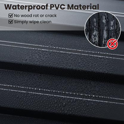 PVC Slat Wall Panels, 24-Pack, Interior Wall Decoration, Black Decorative Accessories at Gallery Canada