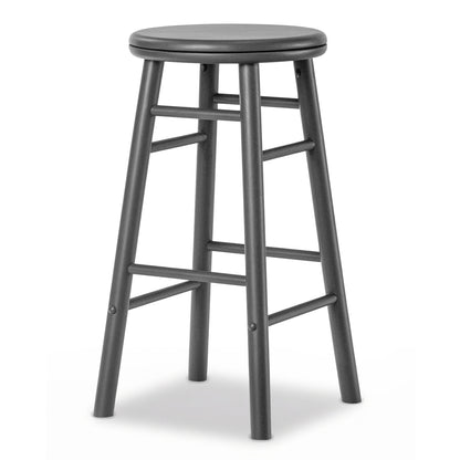 24" Swivel Bar Stools Set of 2, Gray Bar Stools at Gallery Canada