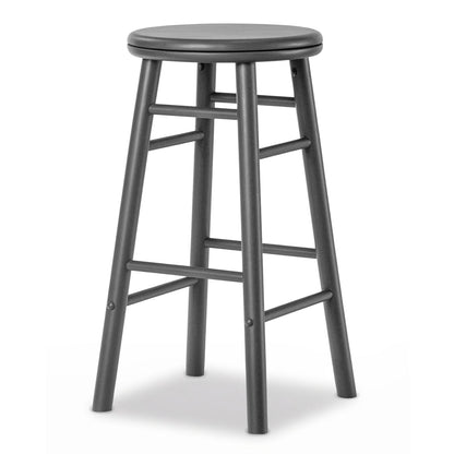 24" Swivel Bar Stools Set of 2, Gray Bar Stools at Gallery Canada