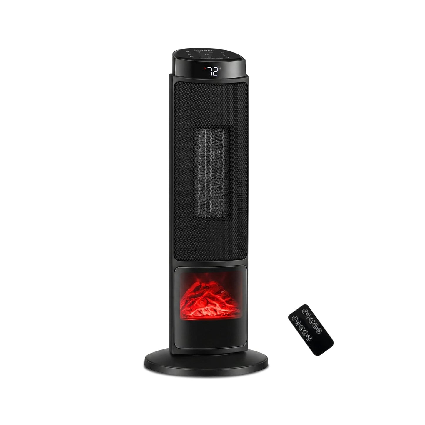 24 Inch 1500W PTC Ceramic Tower Heater, Black Space Heaters at Gallery Canada