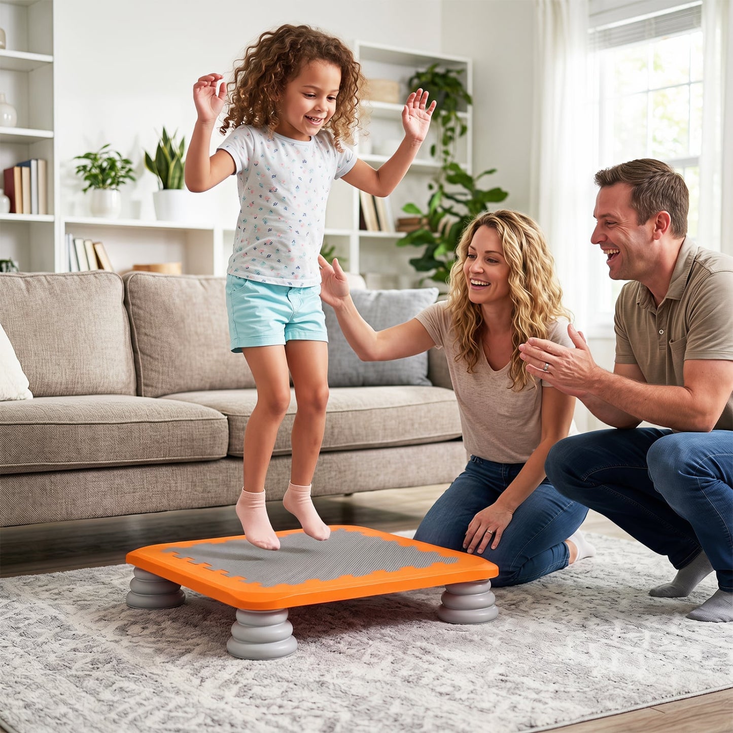 25.5 Inch Kids Mini Trampoline, Orange Trampolines at Gallery Canada