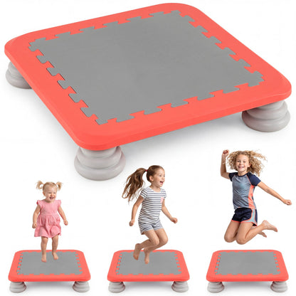 25.5 Inch Kids Mini Trampoline With 4 Non-Slip Foot Pads, Red Trampolines Red at Gallery Canada