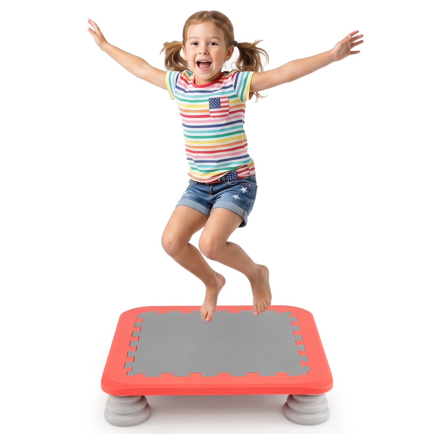 25.5 Inch Kids Mini Trampoline With 4 Non-Slip Foot Pads, Red Trampolines at Gallery Canada