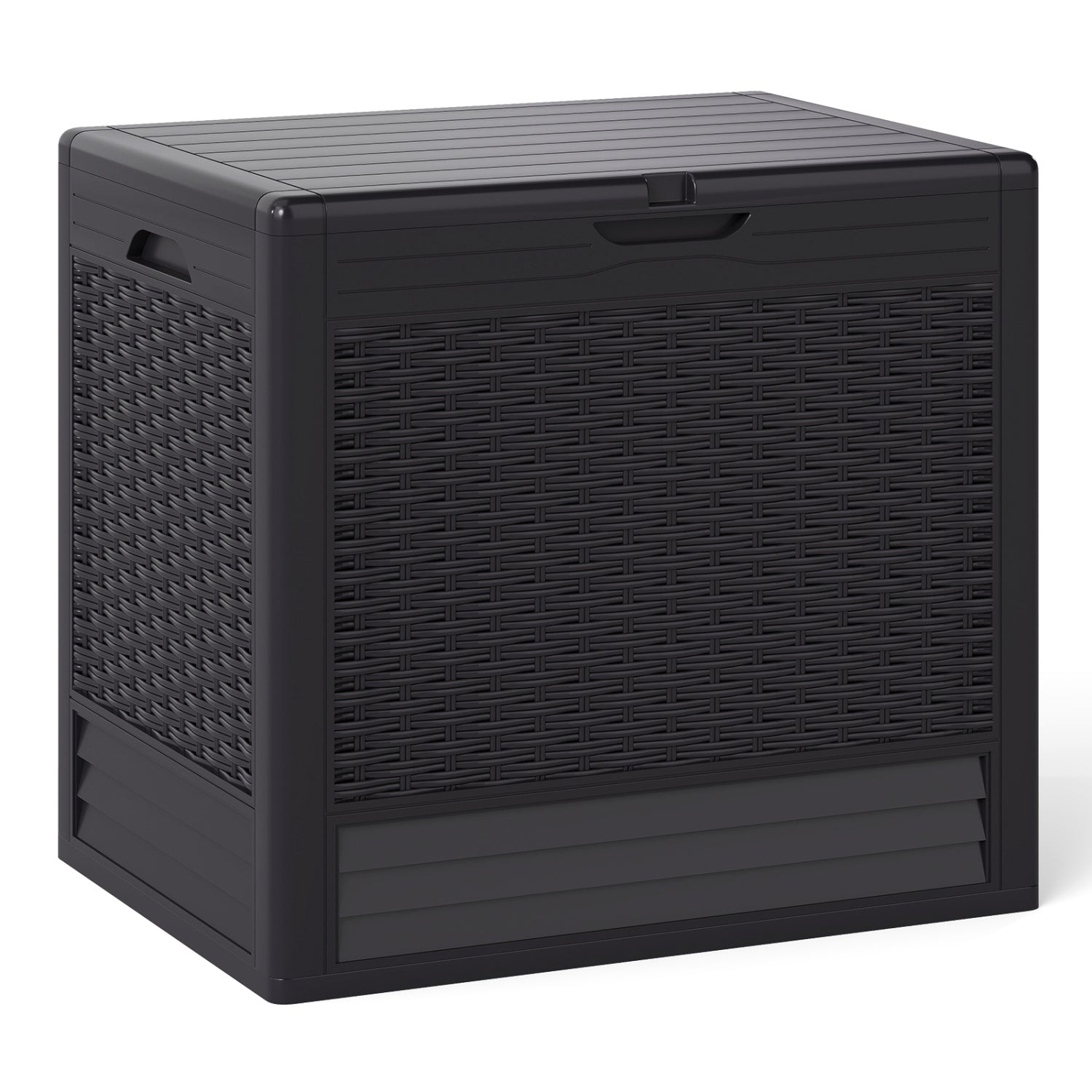25 Gallon Outdoor Storage Box with Rattan Patterns, Brown Sheds & Outdoor Storage Brown at Gallery Canada