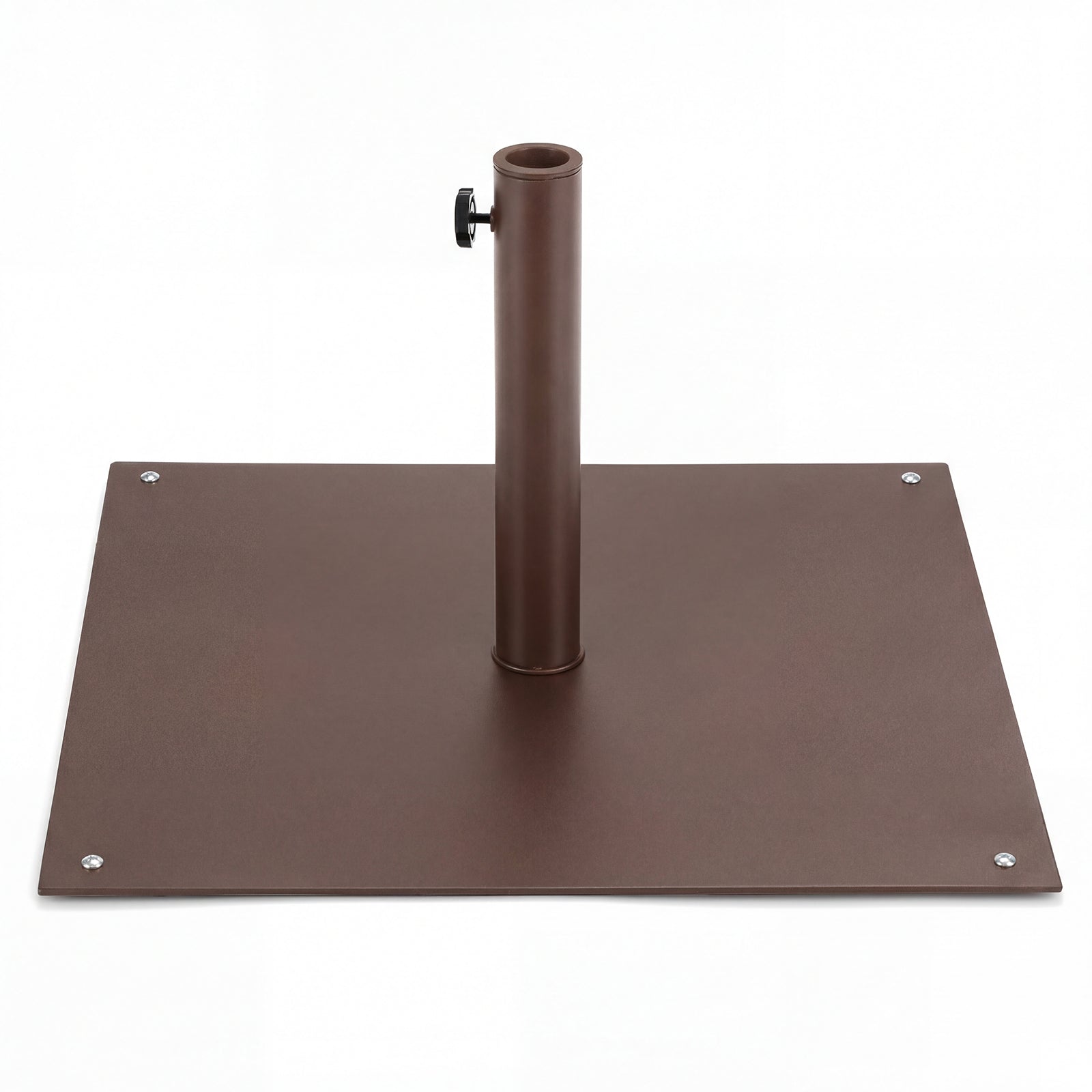 25 Inch Square Patio Umbrella Base 42 LBS Weighted, Brown Outdoor Umbrella Bases Brown at Gallery Canada