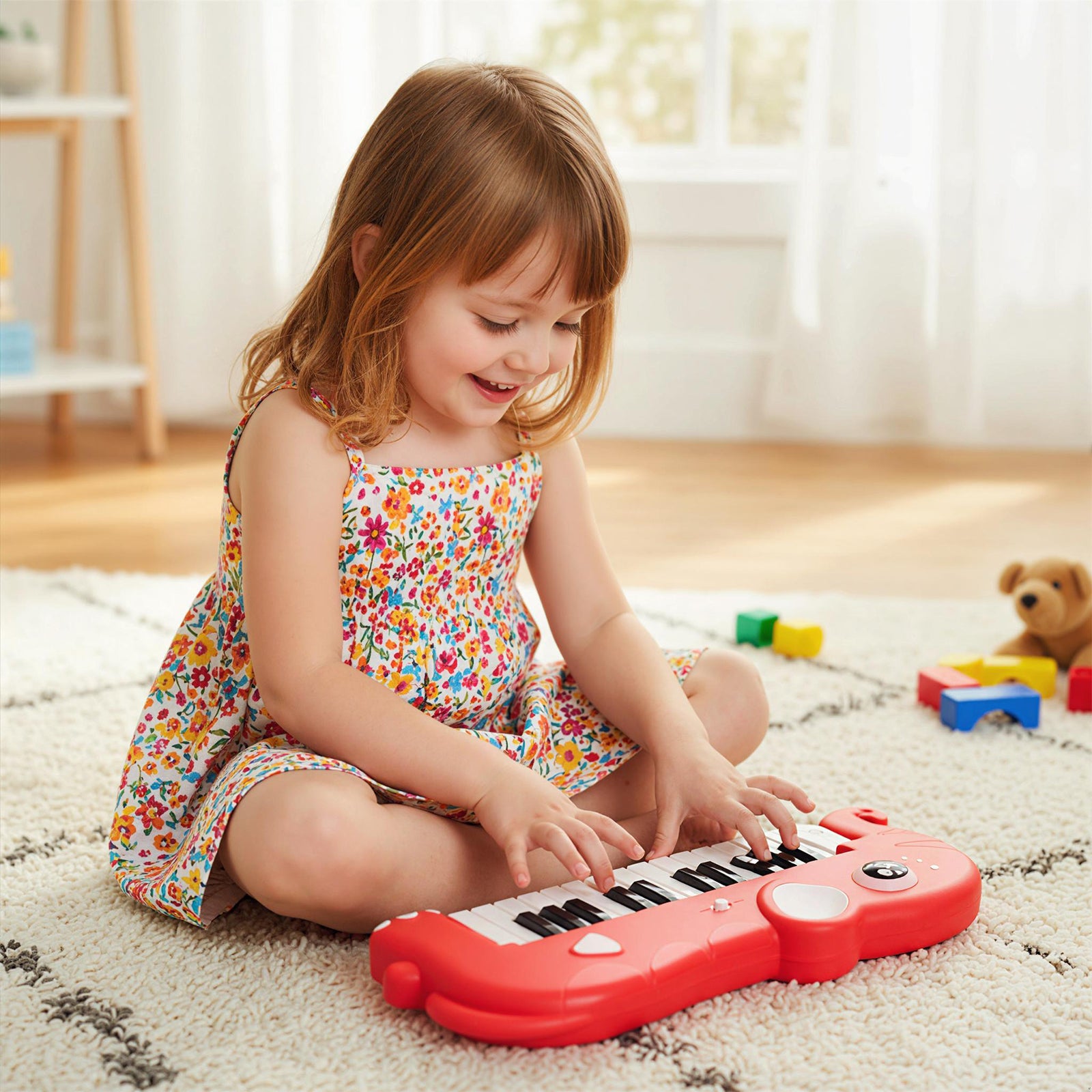 25-Key Kids Piano Keyboard, Elephant Shape, Red Pianos & Keyboards at Gallery Canada