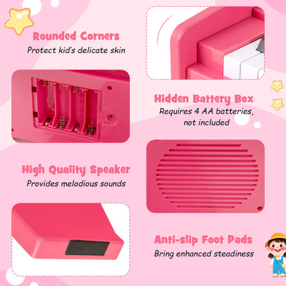 25 Keys Kids Piano Keyboard, Adjustable Speed, Volume, Pink Pianos & Keyboards at Gallery Canada