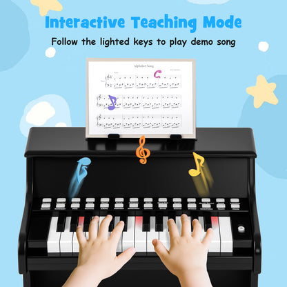 25 Keys Kids Piano Keyboard, Adjustable Speed, Teaching Mode, Black Pianos & Keyboards at Gallery Canada