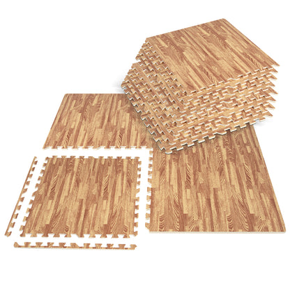 25 Tiles Wood Grain Foam Floor Mats, Natural Decorative Fencing & Flooring at Gallery Canada
