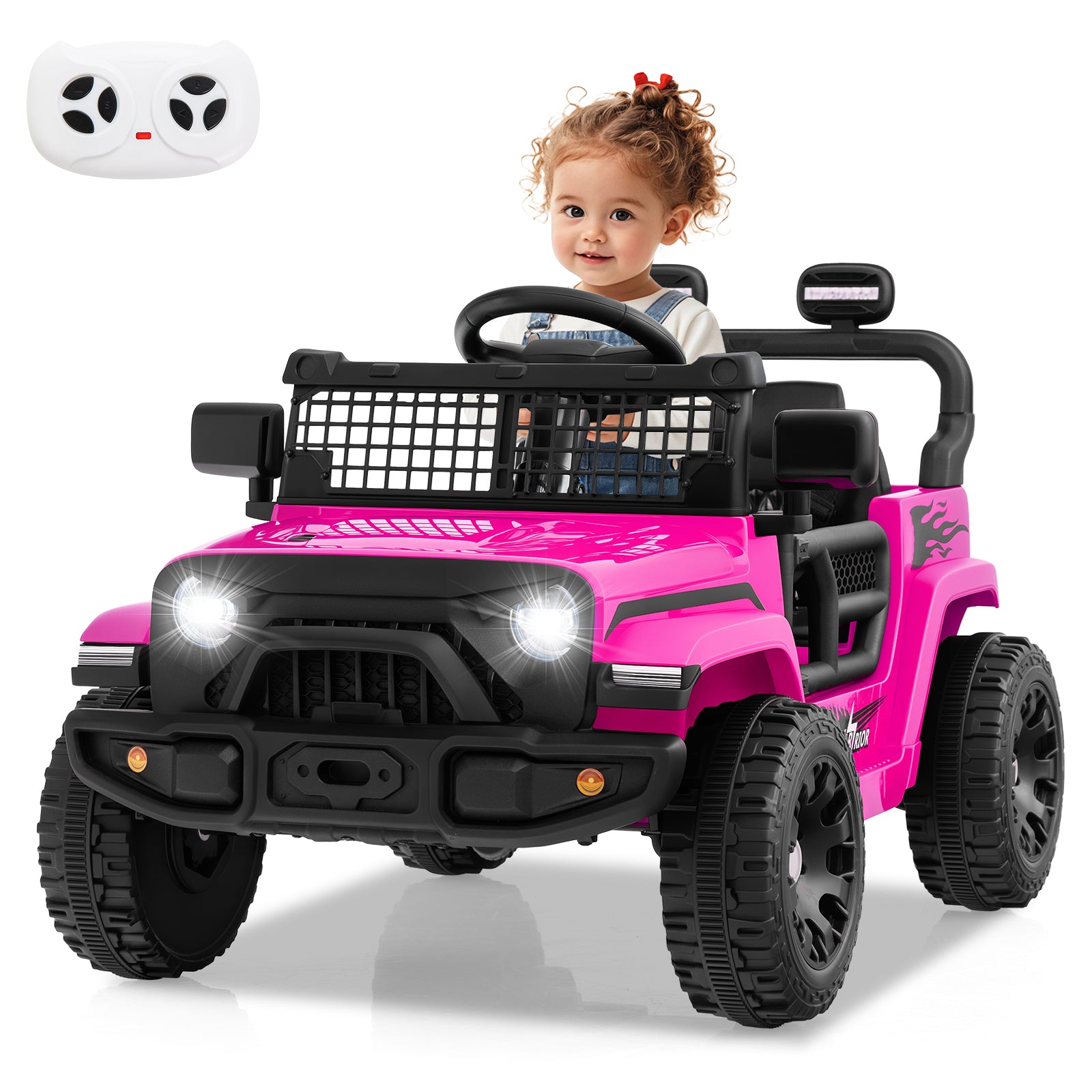 12V Kids Ride On Truck, Battery Powered Electric Vehicle, Pink Powered Ride On Toys at Gallery Canada