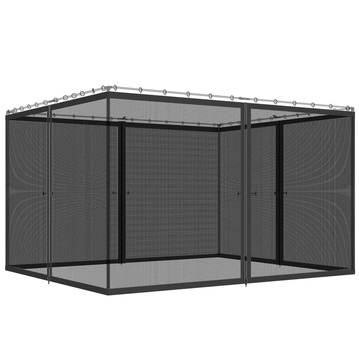 Mosquito Netting For Gazebo, 10' x 12', Black Gazebo Sidewalls Black at Gallery Canada