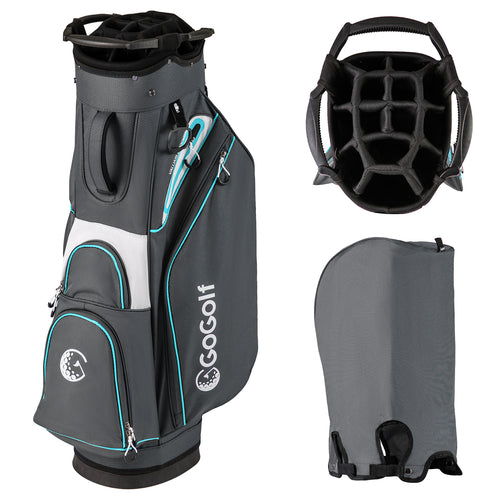 Lightweight Portable Golf Cart Bag, Gray