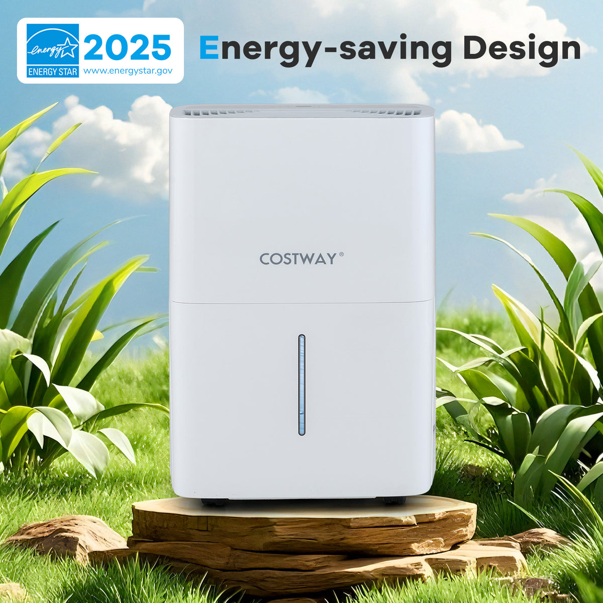 65 Pints Dehumidifier With 24H Timer, LED Display, White Dehumidifiers at Gallery Canada