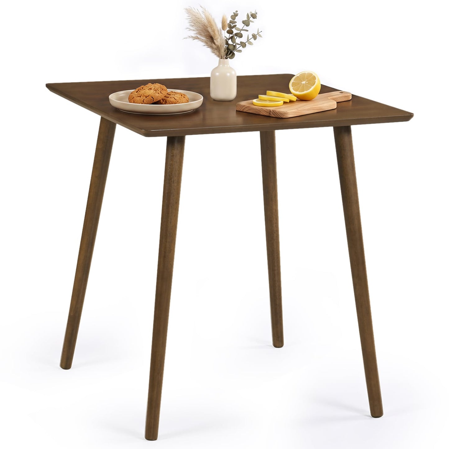 27.5" Square Wooden Dining Table for 2-4, Walnut Dining Tables Walnut at Gallery Canada