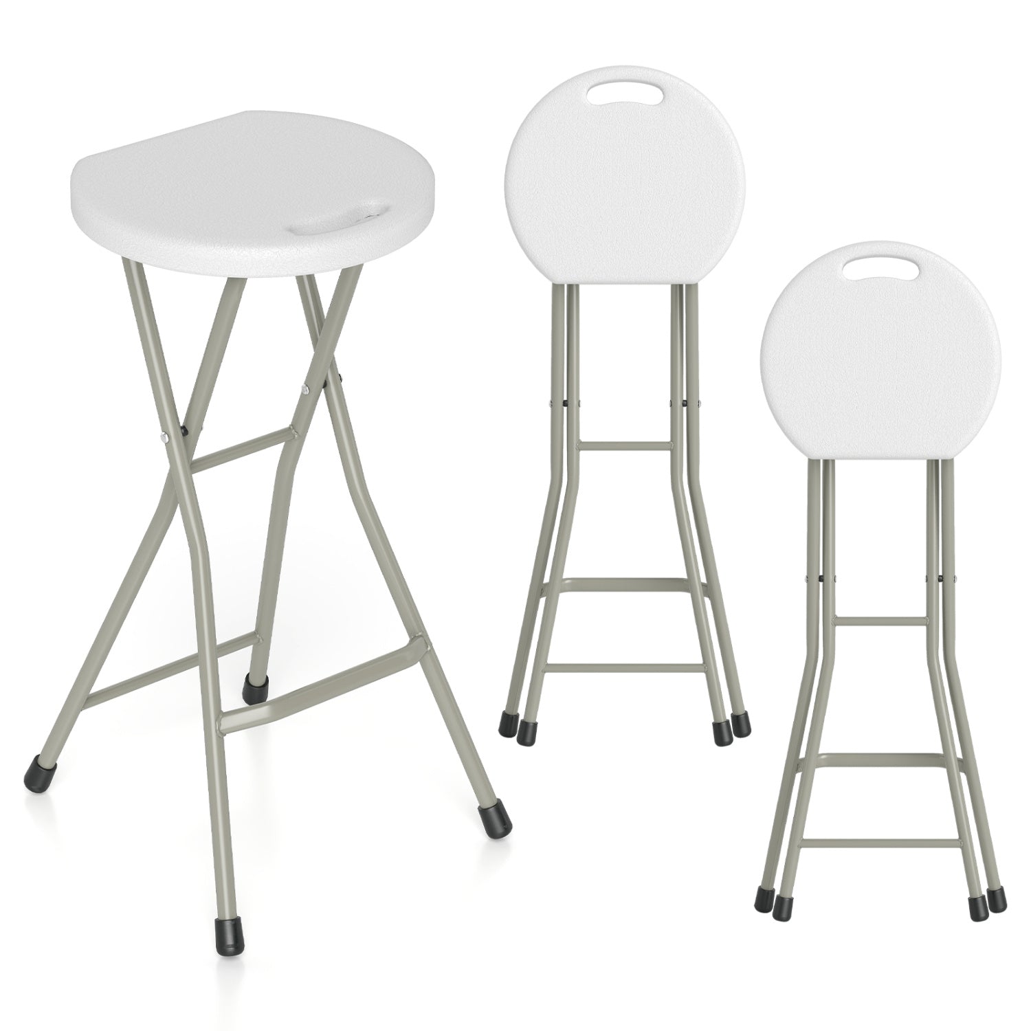 28 Inch Portable Folding Stools, Patio Dining Chairs, Set of 2 Patio Dining Chairs at Gallery Canada