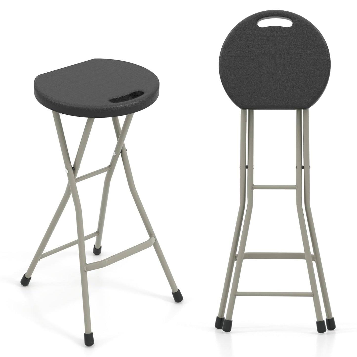 Tabouret pliant de 28 pouces, capacité de 330 livres, cadre robuste