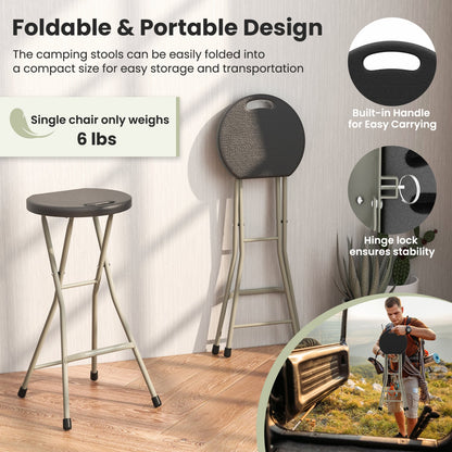 Tabouret pliant de 28 pouces, capacité de 330 livres, cadre robuste