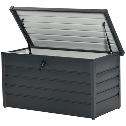 Grande boîte de pont, rangement extérieur avec verrou, gris