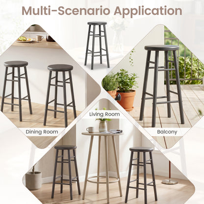 29" Swivel Bar Stools Set of 2, Gray Bar Stools at Gallery Canada