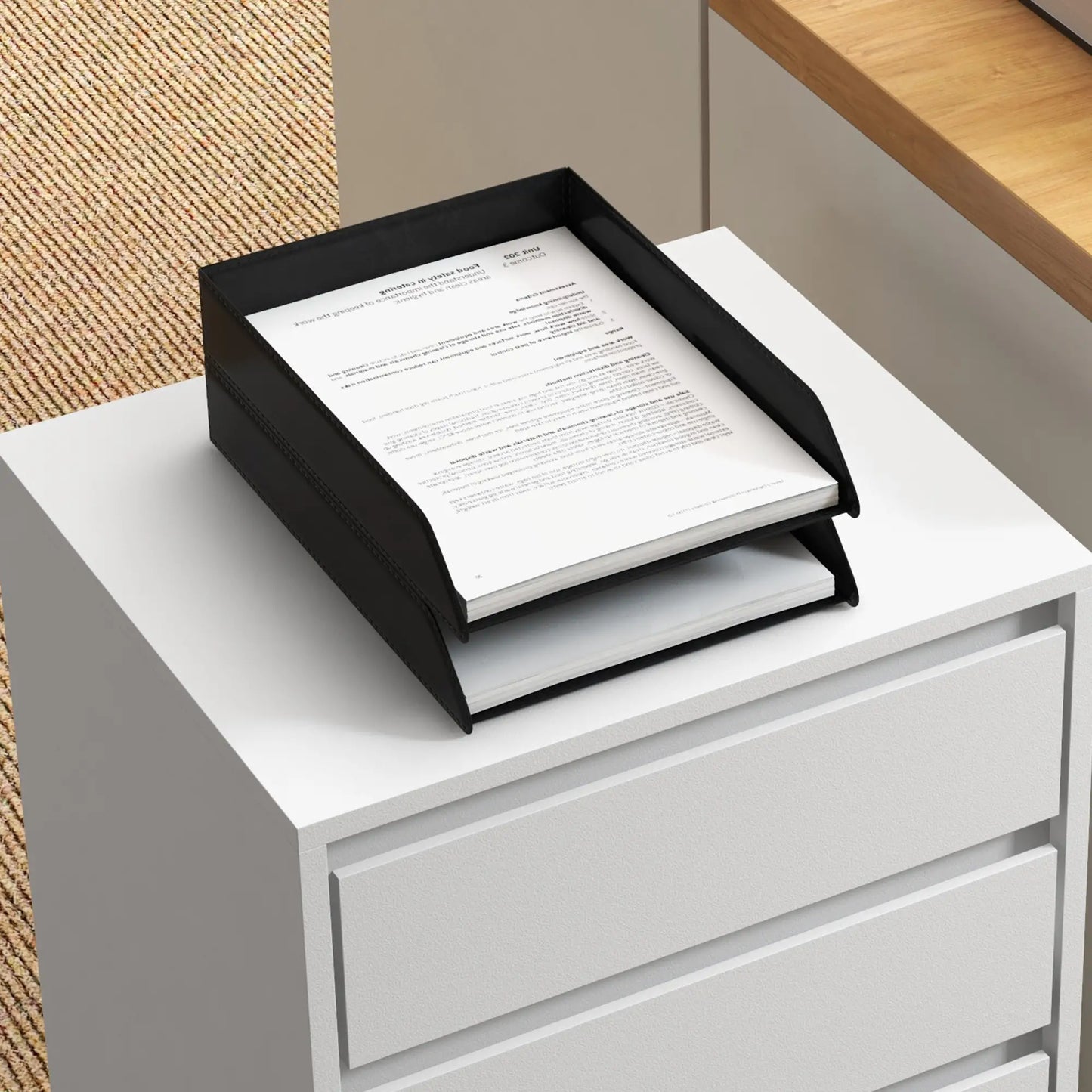 4 Drawer File Cabinet, Vertical Filing with Wheels, Printer Stand, White Office Cabinets & Cupboards at Gallery Canada