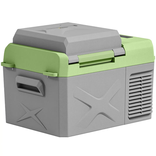 12QT Car Refrigerator, 12/24V DC, 110-240V AC, -68℉~68℉, Portable Cooler Car Coolers Green and Grey at Gallery Canada