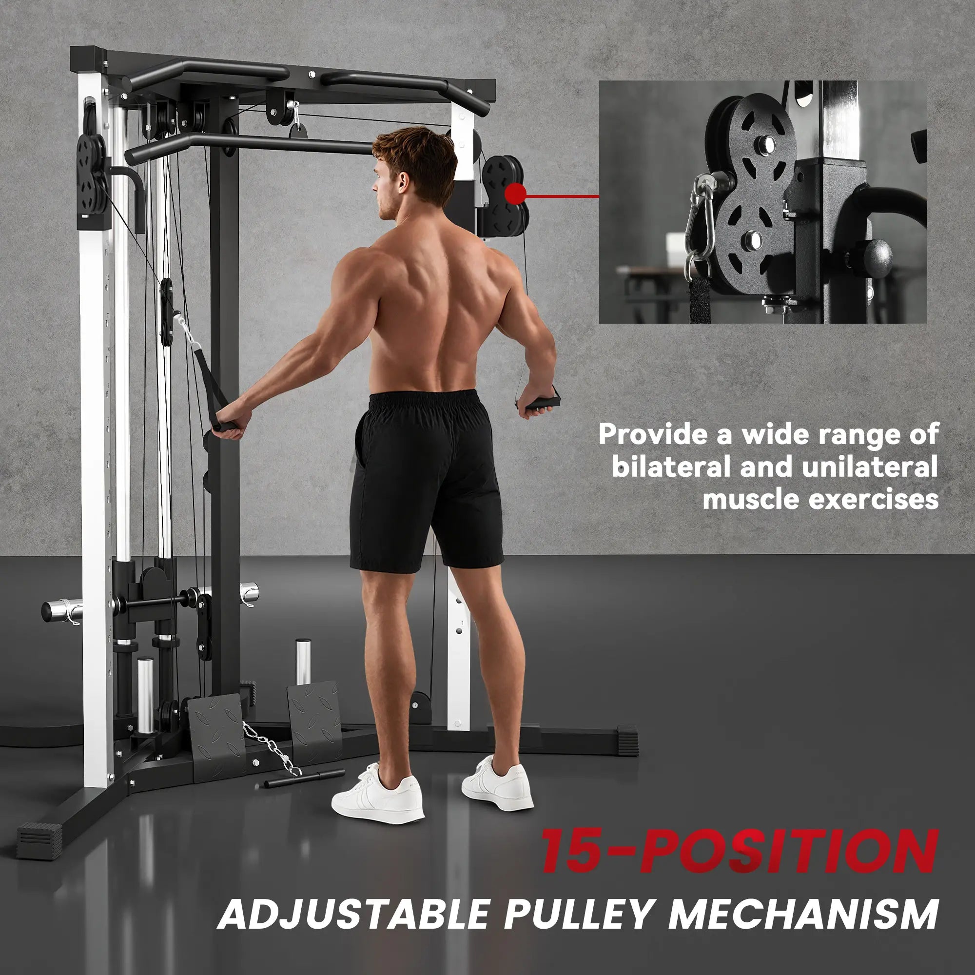 Multifunctional Home Gym, Pull Up Bar, 15-Position Adjustable Power Towers at Gallery Canada
