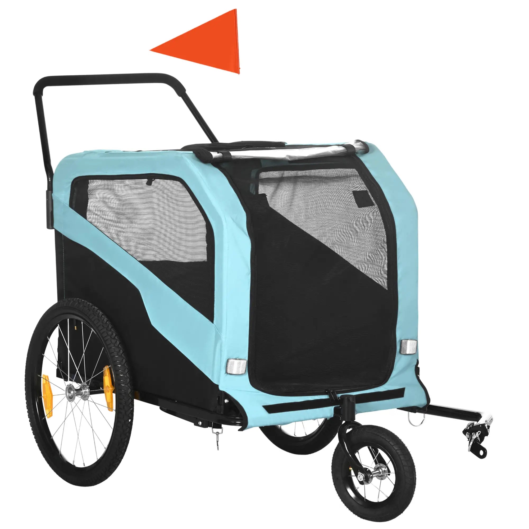 2-in-1 Dog Bike Trailer, Pet Stroller, Large, Quick-Release Wheels, Blue Dog Bike Trailers & Strollers at Gallery Canada