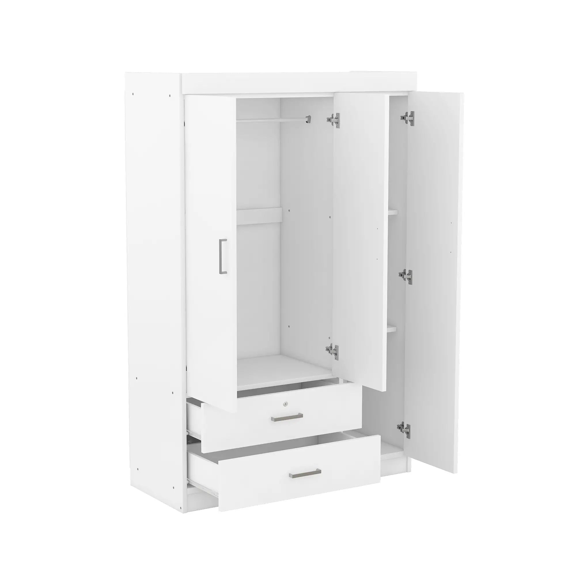Modern Wardrobe, 2 Drawers, MDF Construction, 41.5
