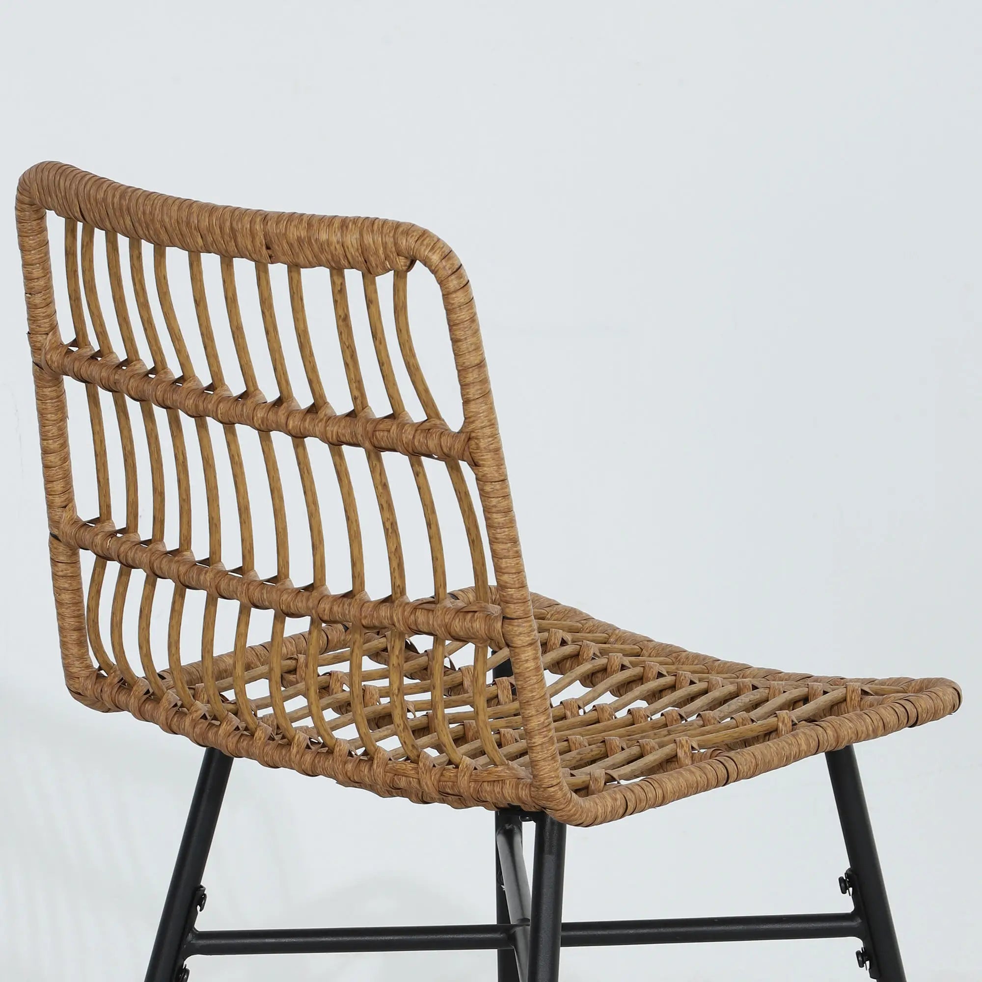 Rattan Counter Height Bar Stools Set Of 2, 26