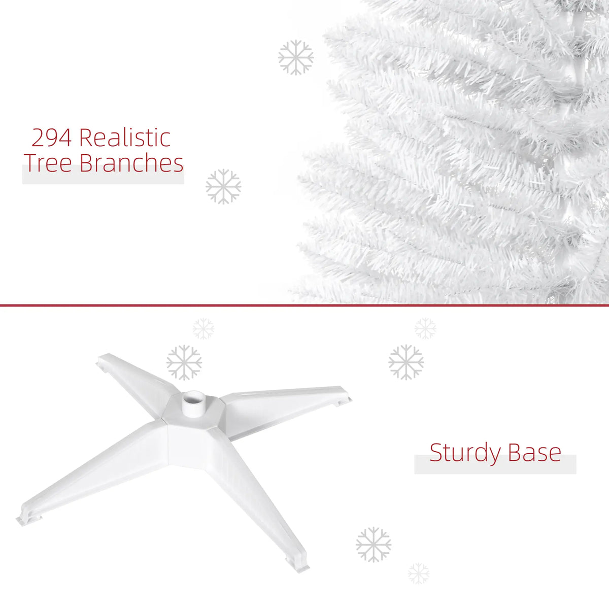 5FT Artificial Pencil Christmas Tree, Realistic Branches, White Pencil Christmas Trees at Gallery Canada