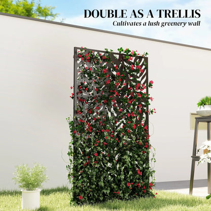 Metal Outdoor Privacy Screen, 72" x 38", Black Side Awnings at Gallery Canada