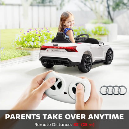 Remote Control Ride On Car, 12V Electric Toy for Kids, White Electric Toy Cars at Gallery Canada