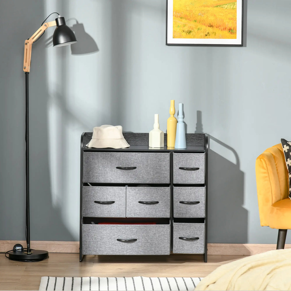 7-Bin Dresser Storage Tower, Fabric Bins with Metal Frame Storage Cabinets at Gallery Canada