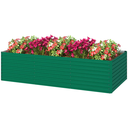 8' x 4' x 2' Raised Garden Bed, Galvanized Planter Box, Green Raised Garden Beds Green at Gallery Canada