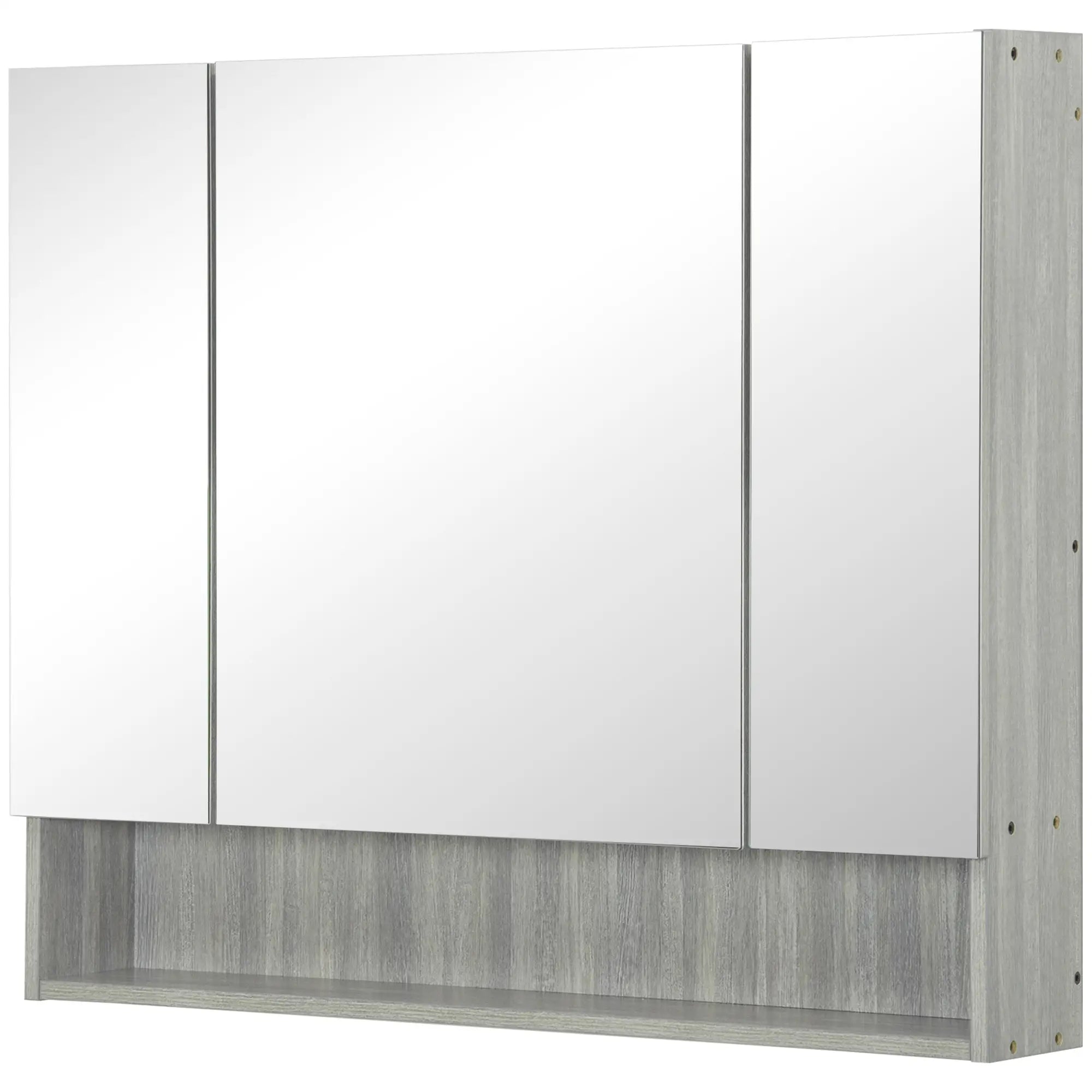 Wall Mounted Bathroom Medicine Cabinet, Adjustable Shelves, Grey Mirror Medicine Cabinets Grey at Gallery Canada