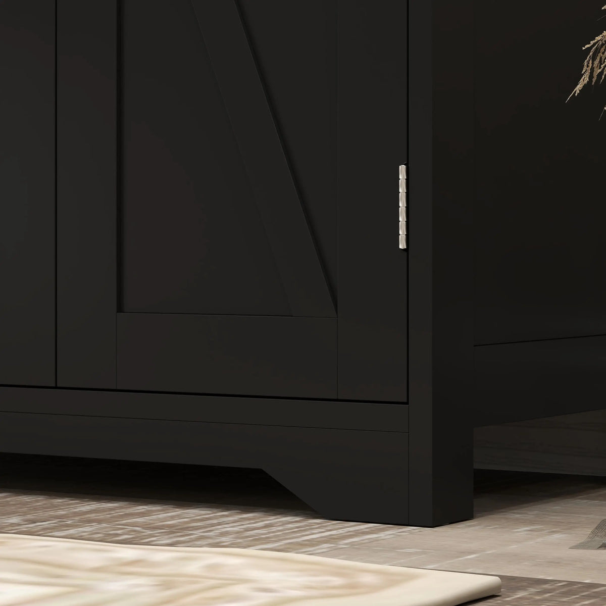 Farmhouse Bathroom Floor Cabinet, Adjustable Shelf, Black Bathroom Cabinets at Gallery Canada