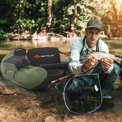 Inflatable Fishing Float Tube, With Pump Storage Pockets And Fish Ruler, Green Surfing at Gallery Canada