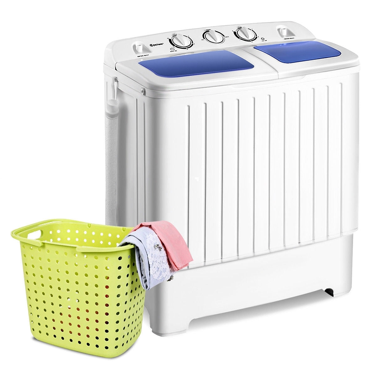 20 Lbs Compact Twin Tub Washing Machine, White Washing Machines at Gallery Canada
