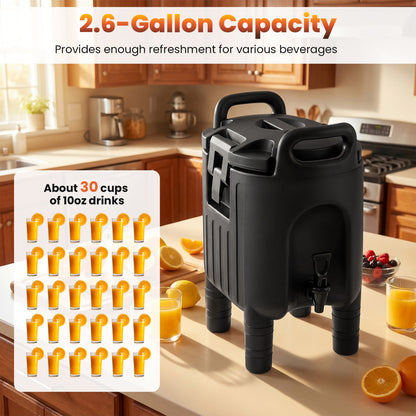 2.6 Gal Insulated Beverage Dispensers, Set of 3, Black Water Dispensers at Gallery Canada