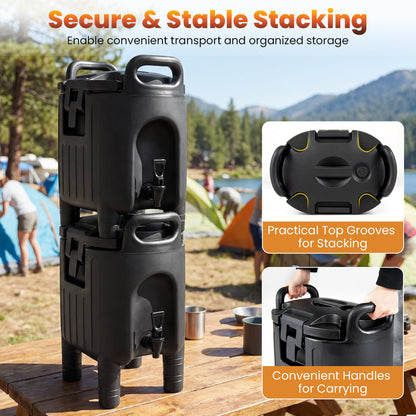 2.6 Gal Insulated Beverage Dispensers, Set of 3, Black Water Dispensers at Gallery Canada