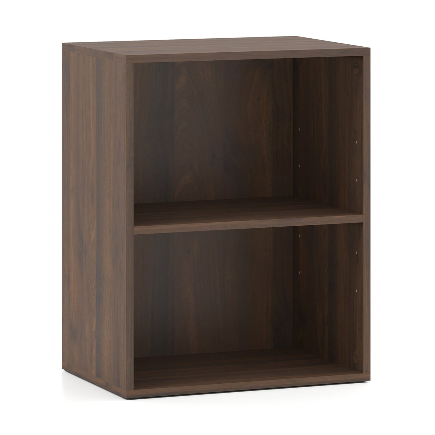 2-Cube Bookcase, 5-Position Adjustable Shelf, Dark Walnut Bookcases Dark Walnut at Gallery Canada