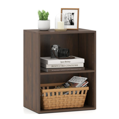 2-Cube Bookcase, 5-Position Adjustable Shelf, Dark Walnut Bookcases at Gallery Canada