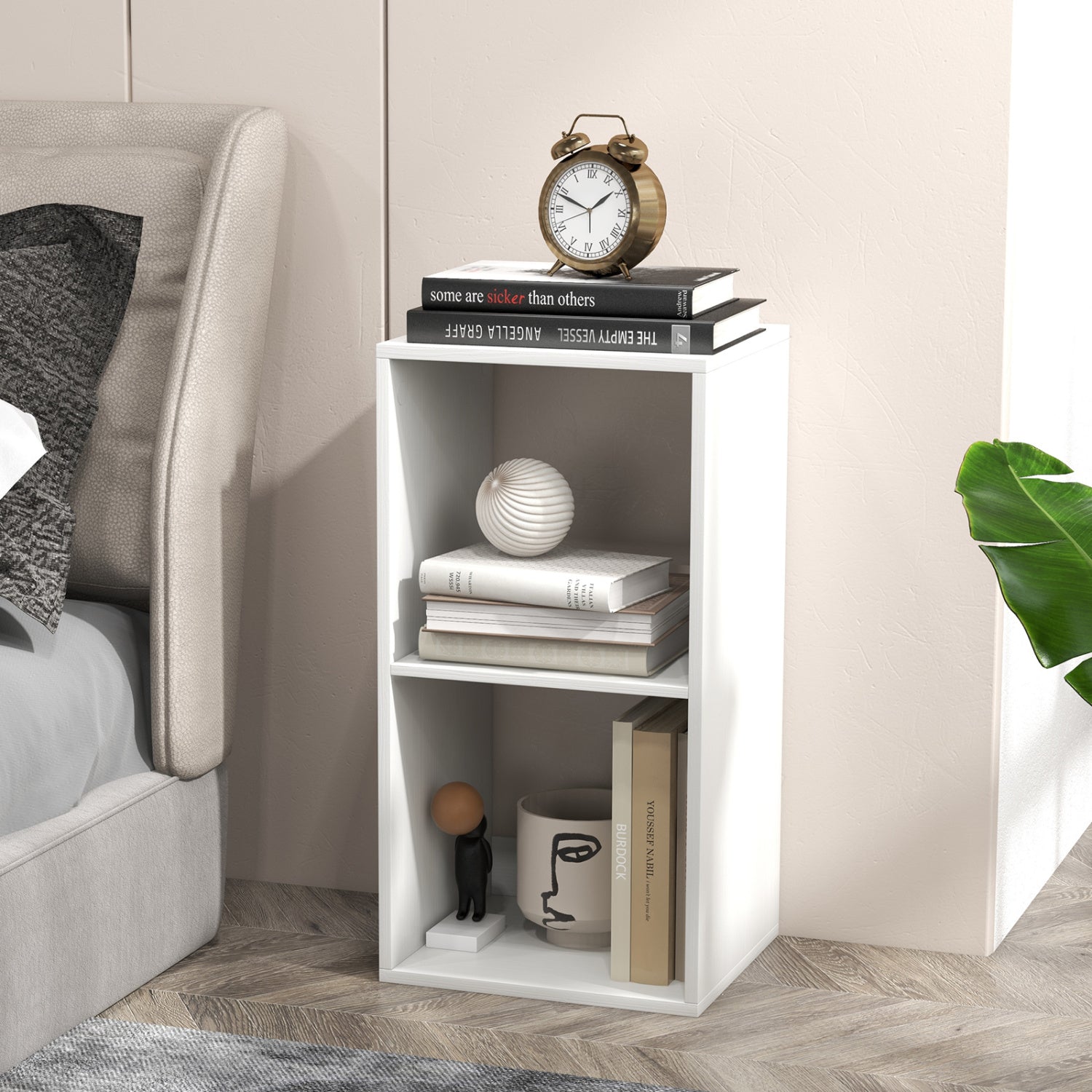 2 Cube Bookshelf, Living Room Bedroom, White Bookcases at Gallery Canada