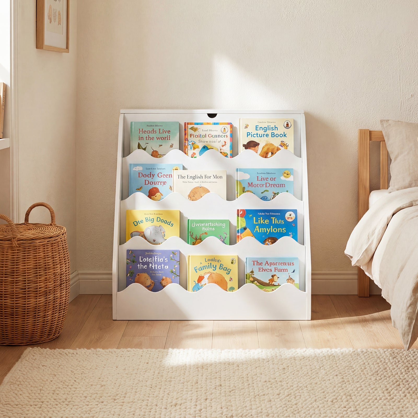 Kids Bookshelf Toy Storage Organizer, White Kids Storage at Gallery Canada