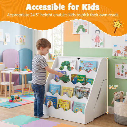 Kids Bookshelf Toy Storage Organizer, White Kids Storage at Gallery Canada