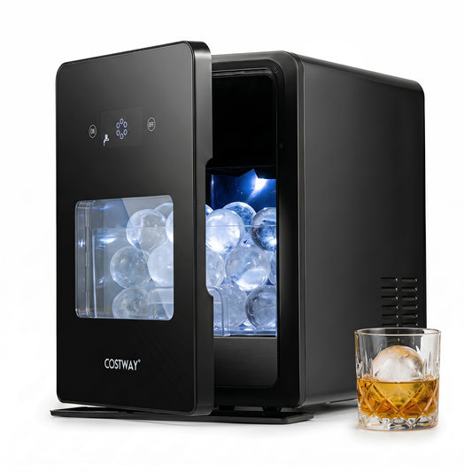 2 Inch Countertop Ice Ball Maker, 4 Ice Balls in 38 Min, Black Ice Makers Black at Gallery Canada