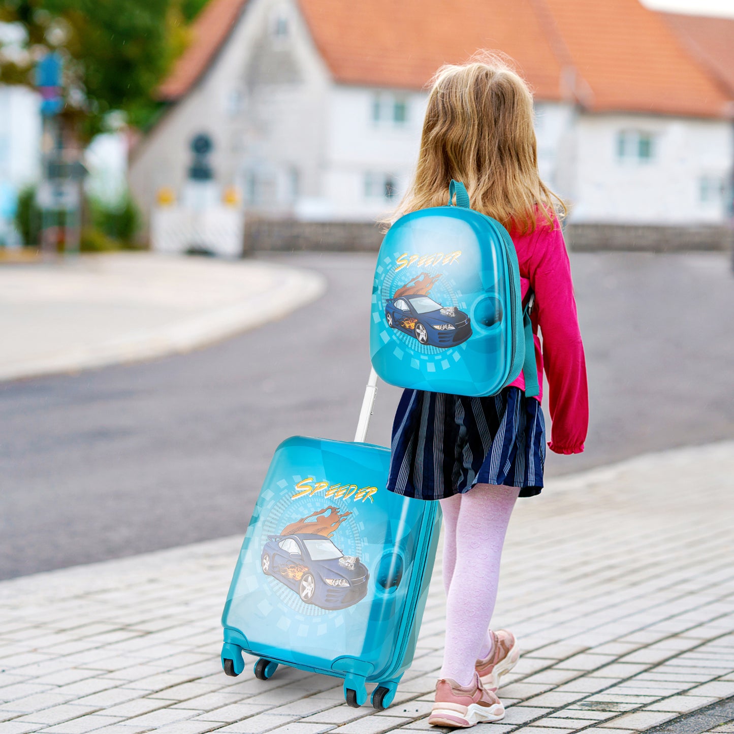 2 PCS Kid Luggage Set, Spinner Wheels, Navy Kids Luggage at Gallery Canada