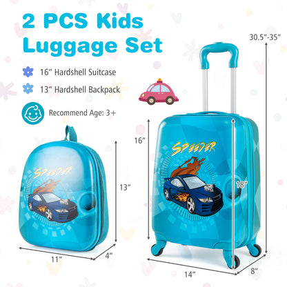 2 PCS Kid Luggage Set, Spinner Wheels, Navy Kids Luggage at Gallery Canada