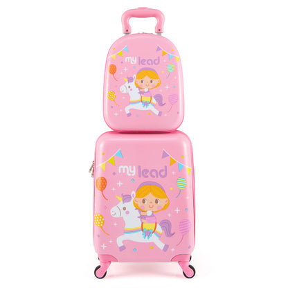 2 PCS Kid Luggage Set With Spinner Wheels, Pink Kids Luggage at Gallery Canada